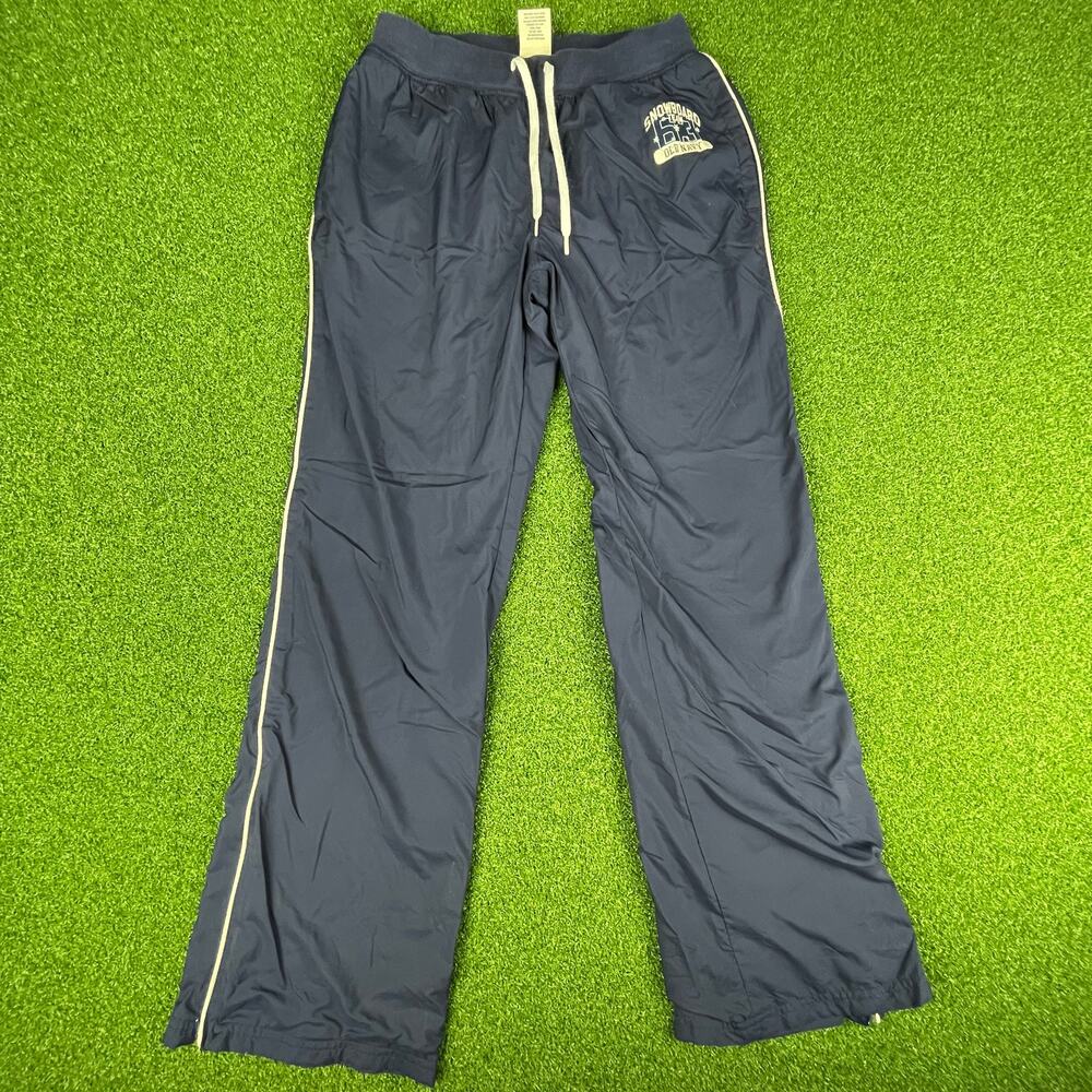 Vintage 90s Old Navy Snowboard Team 63 Navy Track Windbreaker Pants Sz 12